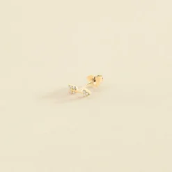 Piercing Puce FLECHITA - Cristal / Doré