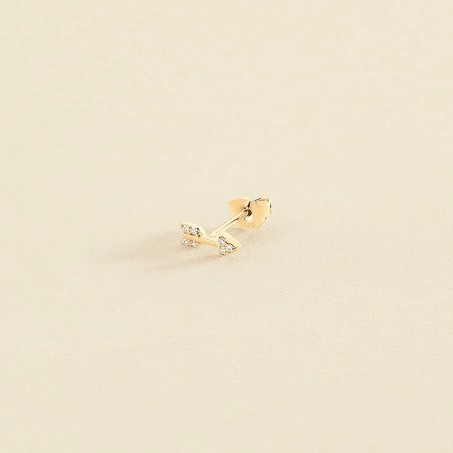 Piercing Puce FLECHITA - Cristal / Doré 1 Piercing Puce FLECHITA - Cristal / Doré