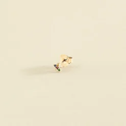 Piercing Puce FLORAL - Multicolore / Doré