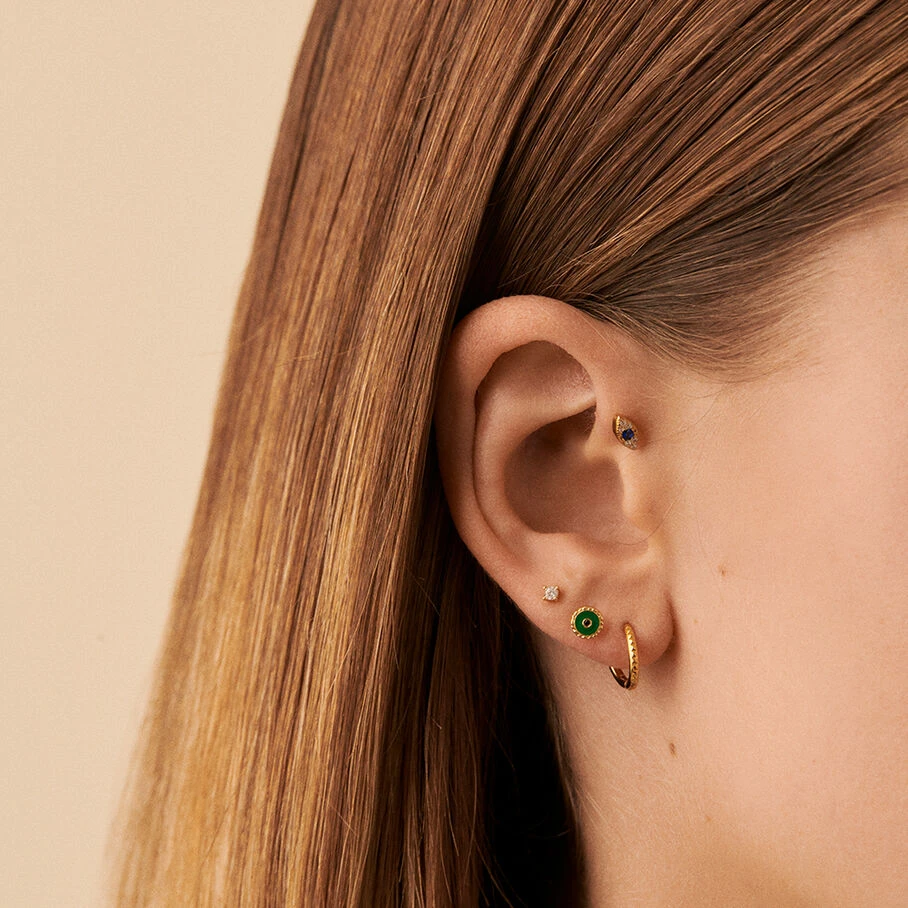 Piercing Puce AZUL - Bleu / Doré 2 Piercing Puce AZUL - Bleu / Doré – Image 2