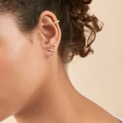 Piercing Ear Cuff PAVE - Cristal / Doré -Boutique De Bijoux De Mode 02390098 137 TU M2