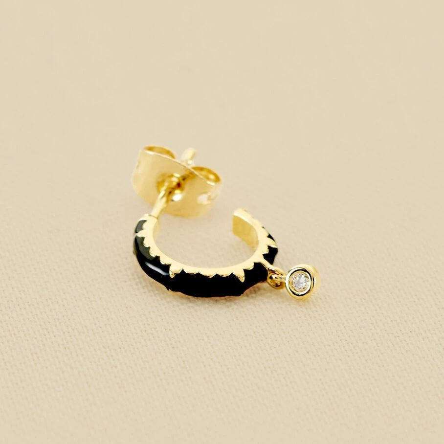 Piercing Créole JUNGLY - Noir / Doré 1 Piercing Créole JUNGLY - Noir / Doré