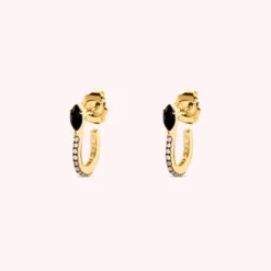 Créoles SNAKY - Cristal / Gun