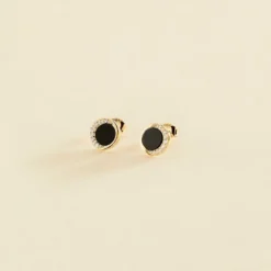 Nouvelles Arrivées 22 Boucles D'oreilles Puces MOONONYX - Onyx