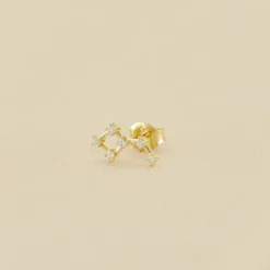 Piercing Puce CONSTEL - Cristal / Doré