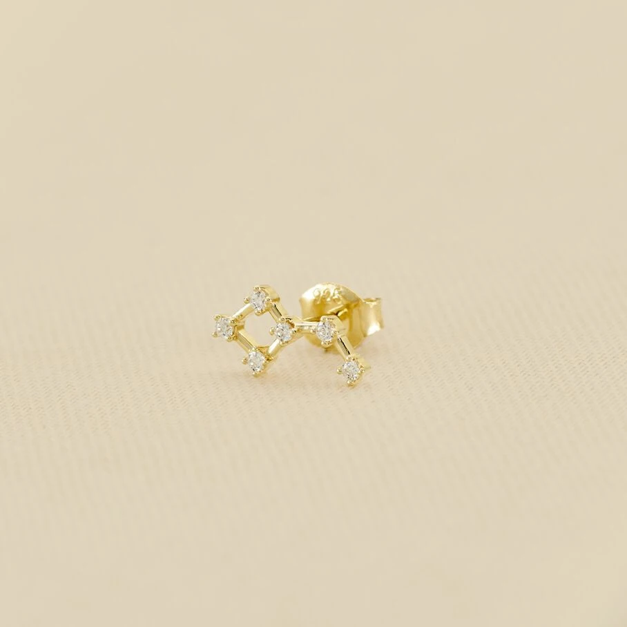 Piercing Puce CONSTEL - Cristal / Doré 1 Piercing Puce CONSTEL - Cristal / Doré