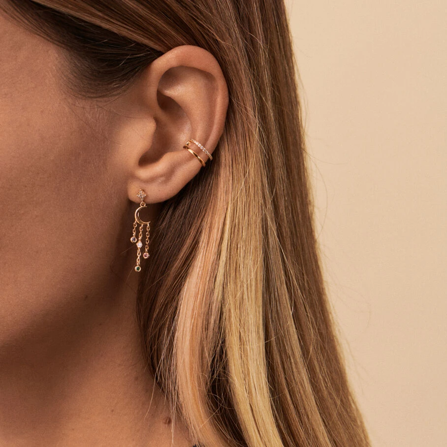 Piercing Puce ASTRAL - Multicolore / Doré 2 Piercing Puce ASTRAL - Multicolore / Doré – Image 2