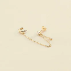 Piercing Ear Cuff AMAS - Cristal / Doré