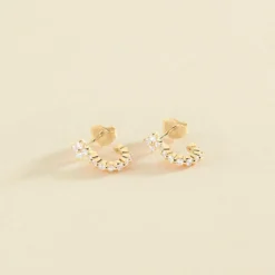 Créoles BELOVED - Cristal / Doré