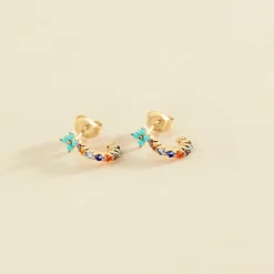 Créoles BELOVED - Multicolore / Doré