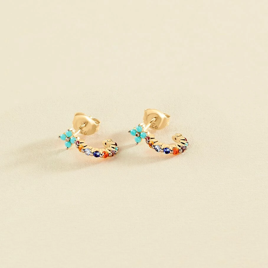 Créoles BELOVED - Multicolore / Doré 1 Créoles BELOVED - Multicolore / Doré