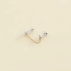 Piercing Puce MASCOTTE - Argenté / Doré