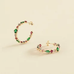 Créoles ASTRE - Multicolore / Doré