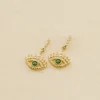 Boucles D'oreilles Pendantes LUCKY EYE - Vert / Doré
