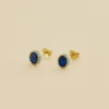 Boucles D'oreilles Puces ATMA - Lapis/ Bleu