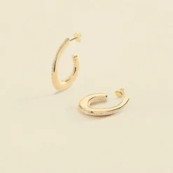 Créoles GEMINI - Cristal / Doré