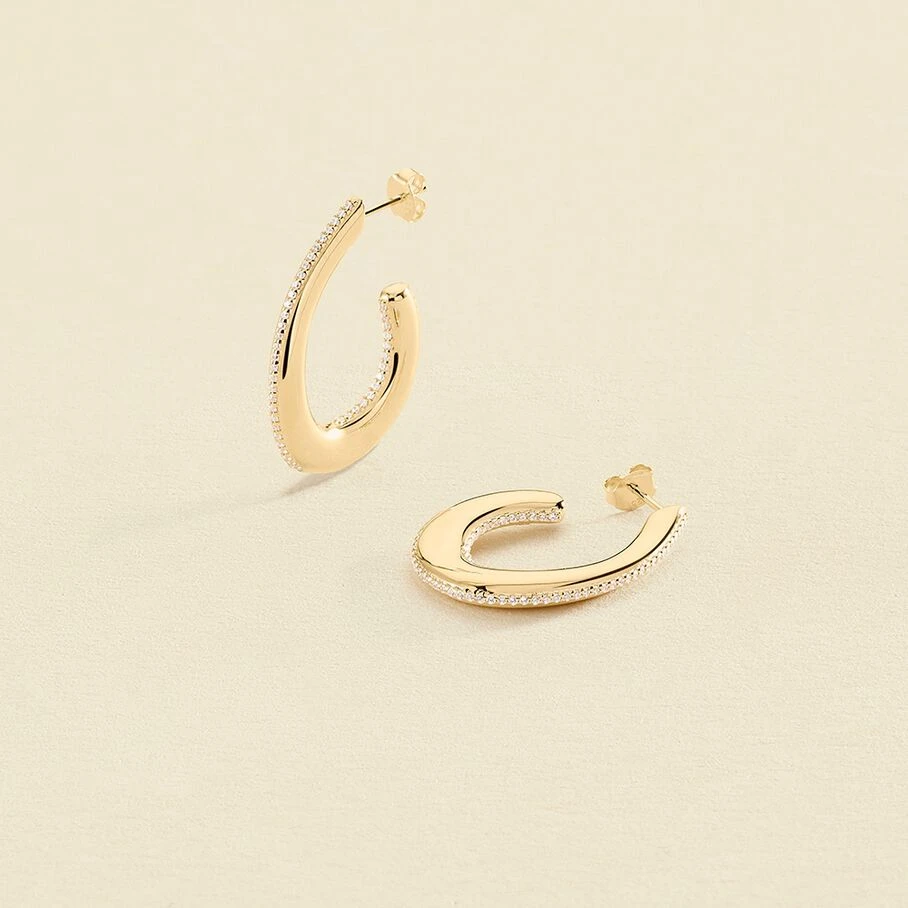 Créoles GEMINI - Cristal / Doré 1 Créoles GEMINI - Cristal / Doré