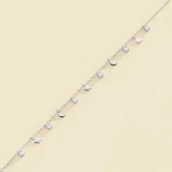 Bracelet Souple LUNITAS - Cristal / Argenté