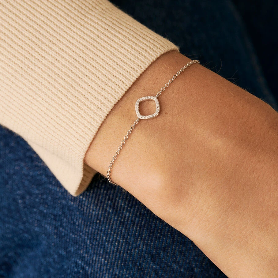 Bracelet Souple SISSI - Cristal / Argenté 2 Bracelet Souple SISSI - Cristal / Argenté – Image 2