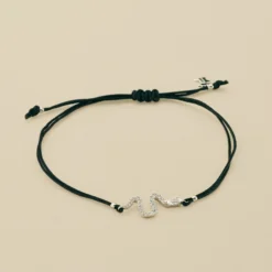 Bracelet Cordon SNAKY - Cristal / Noir