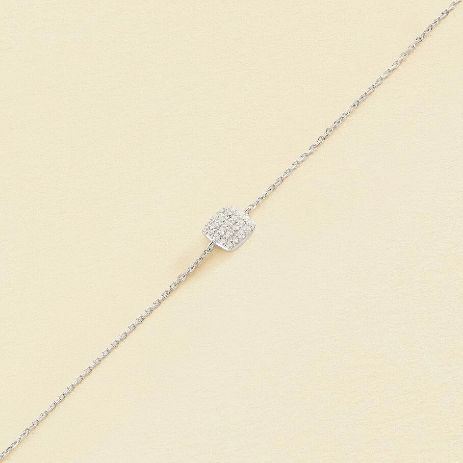 Bracelet Souple GLORIA - Cristal / Argenté 1 Bracelet Souple GLORIA - Cristal / Argenté