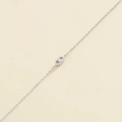 Bracelet Souple ETREINTE - Cristal / Argenté