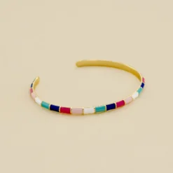 Jonc BONHEUR - Rose/blanc/bleu