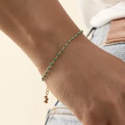 Bracelet Souple SMARTY - Vert / Doré -Boutique De Bijoux De Mode 02480230 658 TU M2