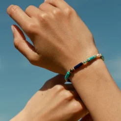 Bracelet Souple CYCLADES - Bleu / Doré -Boutique De Bijoux De Mode 02480271 109 TU M2