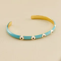 Jonc CYCLADES - Turquoise / Doré