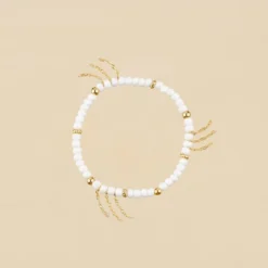 Bracelet Souple RODEO - Blanc / Doré