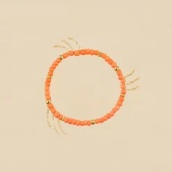 Bracelet Souple RODEO - Orange / Doré
