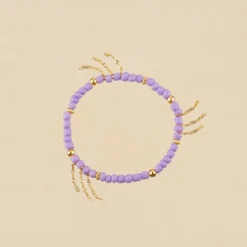 Bracelet Souple RODEO - Mauve / Doré