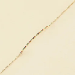 Bracelet Souple RAINBOW - Multicolore / Doré