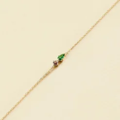 Bracelet Souple ASTRE - Vert / Doré