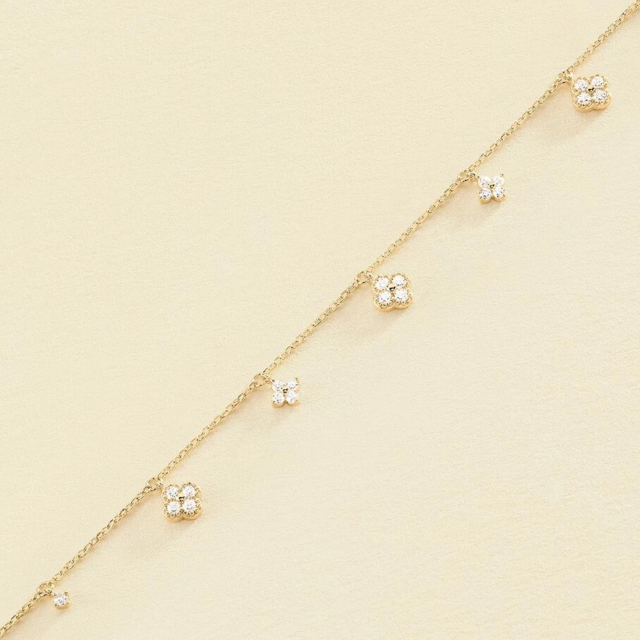 Bracelet Souple BELOVED - Cristal / Doré 1 Bracelet Souple BELOVED - Cristal / Doré