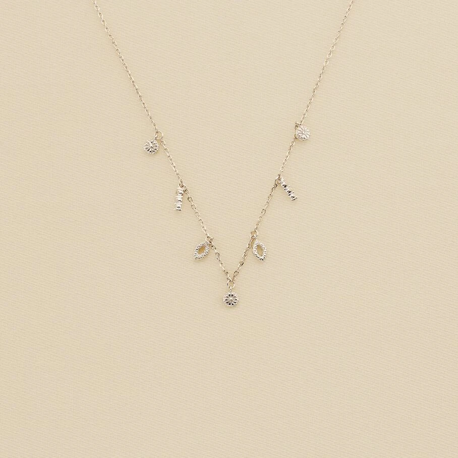 Collier Ras Du Cou LUCKY EYE - Turquoise / Argenté 2 Collier Ras Du Cou LUCKY EYE - Turquoise / Argenté – Image 2