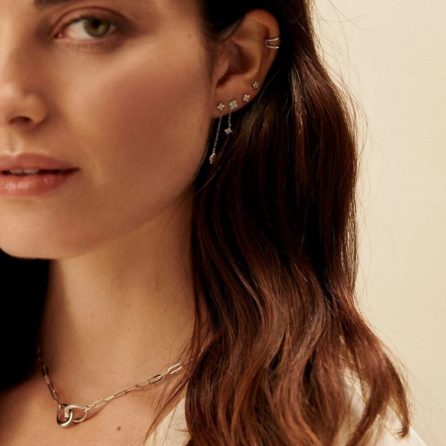 Collier Ras Du Cou GEMINI - Cristal / Argenté 2 Collier Ras Du Cou GEMINI - Cristal / Argenté – Image 2