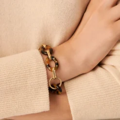 Collier Mi-long BOUCLE - Ecaille / Doré -Boutique De Bijoux De Mode 02680142 173 TU M2