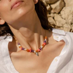 Collier Ras Du Cou RODEO - Multicolore / Doré -Boutique De Bijoux De Mode 02680190 256 TU M2