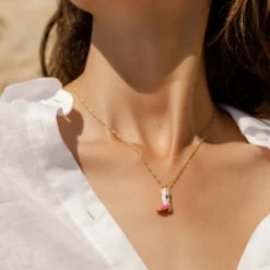 Collier Mi-long RODEO - Rose / Doré -Boutique De Bijoux De Mode 02680192 315 TU M2