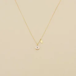 Collier Ras Du Cou CYCLADES - Rose Pâle/ Doré