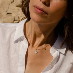 Collier Ras Du Cou CYCLADES - Rose Pâle/ Doré -Boutique De Bijoux De Mode 02681160 895 TU M2