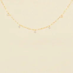 Collier Ras Du Cou HERA - Cristal / Doré