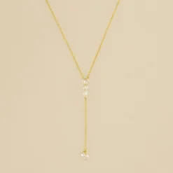 Collier Mi-long PETILLE - Cristal / Doré