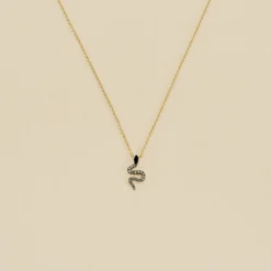 Collier Ras Du Cou SNAKY - Cristal / Gun