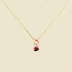 Collier Ras Du Cou BEGUIN - Rouge / Doré