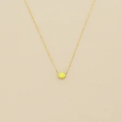 Collier Ras Du Cou ATMA - Amazonite/ Jaune