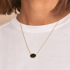 Collier Mi-long ATMA - Onyx/ Vert -Boutique De Bijoux De Mode 02690140 513 TU M1