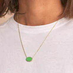 Collier Mi-long ATMA - Onyx/ Vert -Boutique De Bijoux De Mode 02690140 513 TU M2